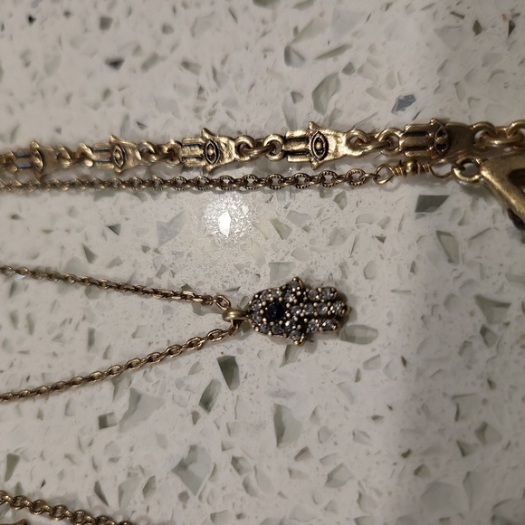 3 Strand Lucky Layers Evil Eye Necklace by Lucky Brand - Picture 8 of 9